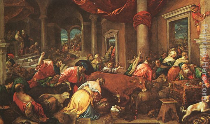 The Purification of the Temple painting - Jacopo Bassano The Purification of the Temple art painting